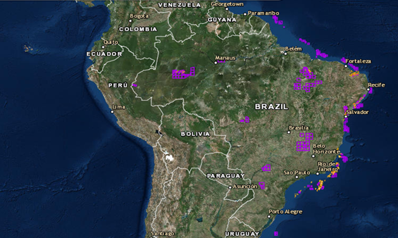 Map of Brazil. MAREM.