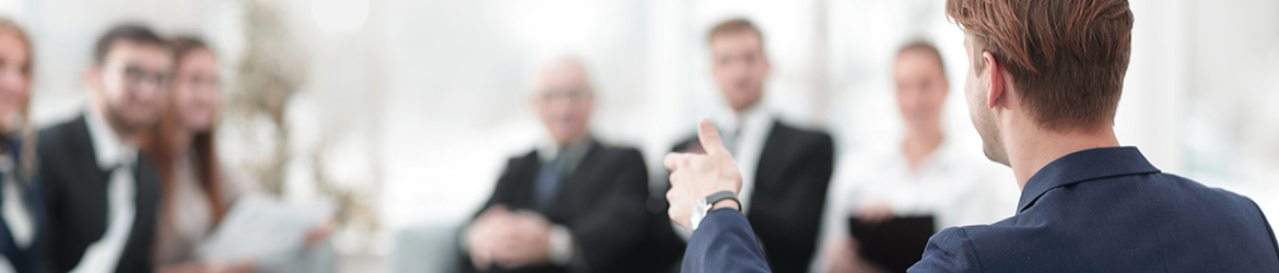 View of a meeting in a conference room. Director selection policy