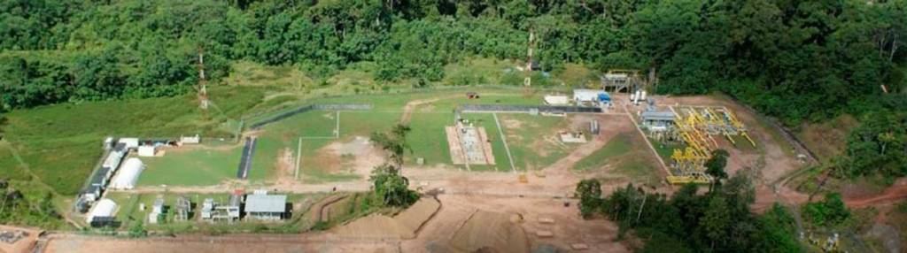 View of industrial installations in the jungle